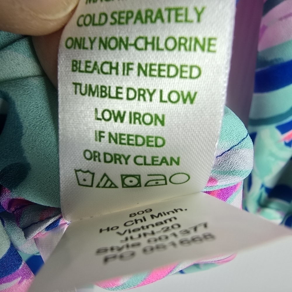 NWOT Lilly Pulitzer Langston Women's Top In Dream A Little Dream Tie Sleeves M - Picture 11 of 12